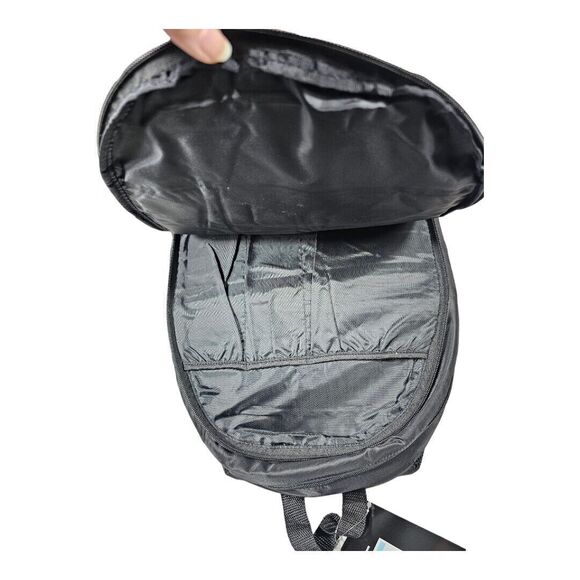 New Athletech Black Backpack Multi Pocket Mp3 Player Pocket Padded Shoulders - Picture 7 of 8